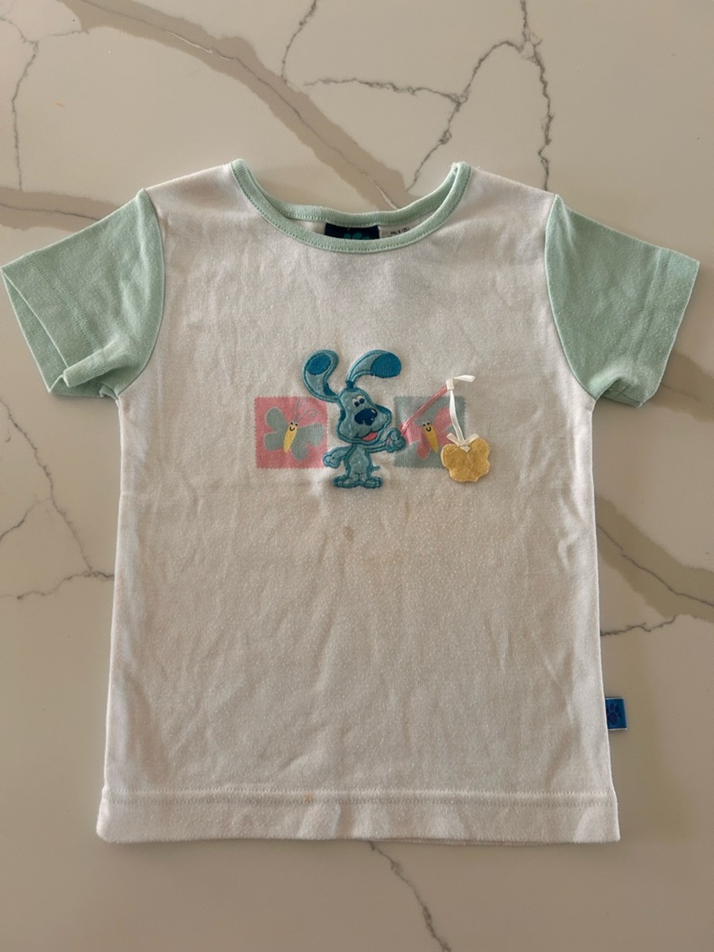 Vintage Y2K Blues clues embroidered shirt with butterfly size 5t